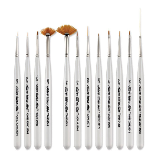 Ultra Mini® Miniature Detail 12 Pc Paint Brush Set - Honey Bee Stamps