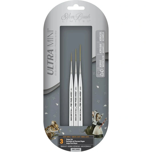 Ultra Mini® Striper 3pc Paint Brush Set - Honey Bee Stamps
