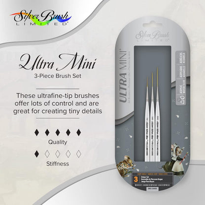 Ultra Mini® Striper 3pc Paint Brush Set - Honey Bee Stamps