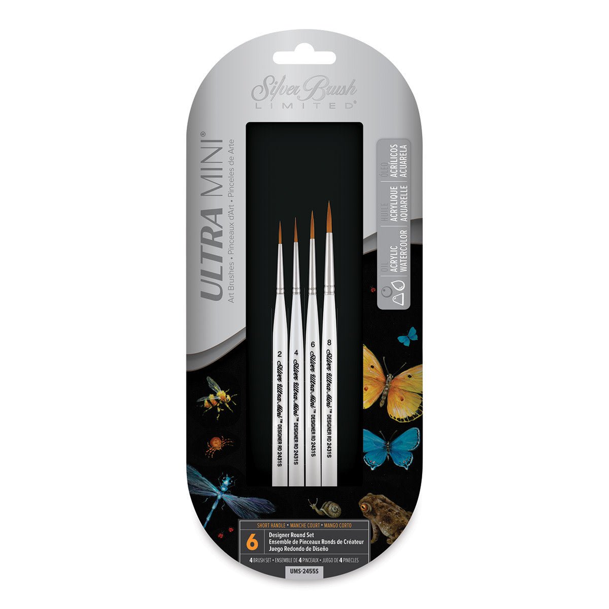 Ultra Mini® Ultimate Round 4pc Paint Brush Set - Honey Bee Stamps