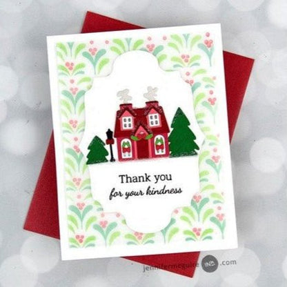 Under The Mistletoe - Set of 3 - 6"x6" Background Stencils - Honey Bee Stamps