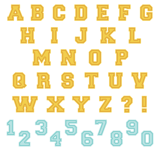 Varsity Letters Alphabet - Honey Cuts - Stand - Alone Dies - Honey Bee Stamps