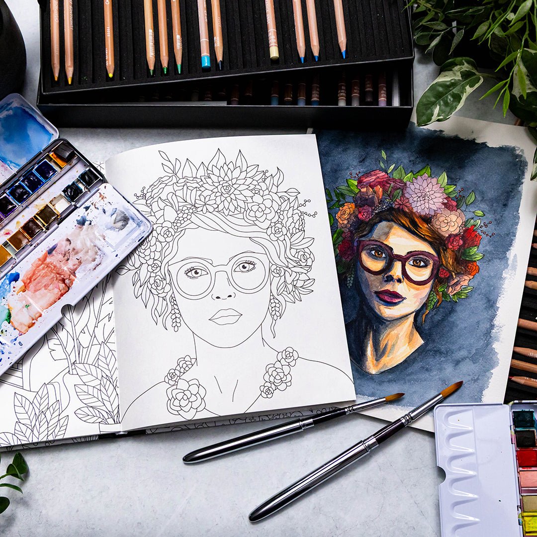 Vibrant Wilds - Adult Floral Coloring Book by Sarah Renae Clark - Honey Bee Stamps