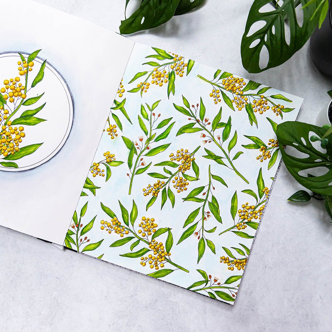 Vibrant Wilds - Adult Floral Coloring Book by Sarah Renae Clark - Honey Bee Stamps