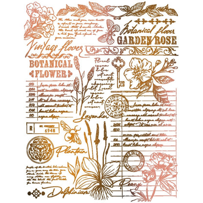 Vintage Flora - 5x6 Rubber Cling Background Stamp - Honey Bee Stamps