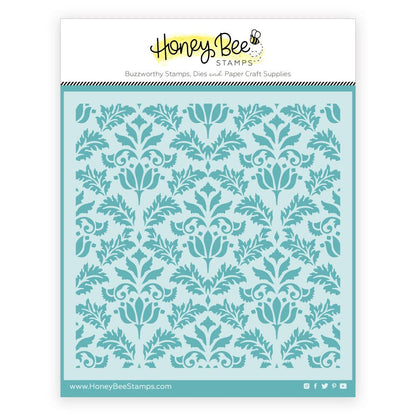 Vintage Flourish - 6"x6" Background Stencil - Honey Bee Stamps