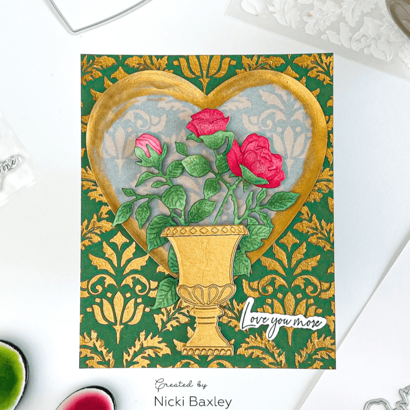 Vintage Flourish - 6"x6" Background Stencil - Honey Bee Stamps