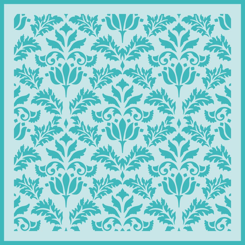 Vintage Flourish - 6"x6" Background Stencil - Honey Bee Stamps