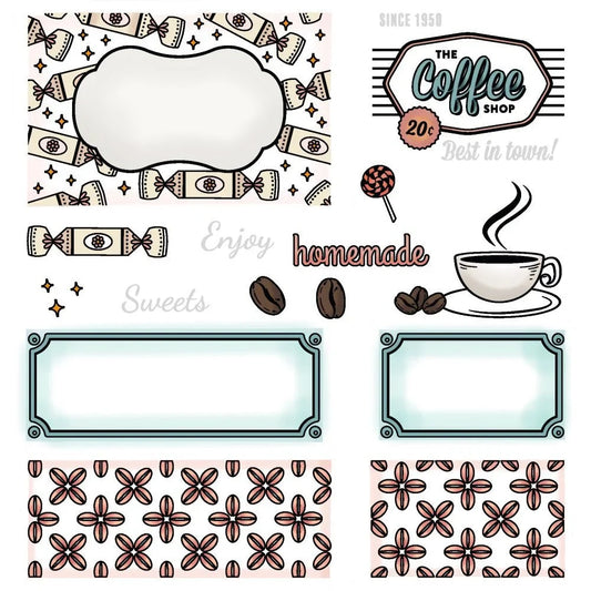 Vintage Gift Card Box Add - On - Fall Treats 6x8 Photopolymer Stamp Set - Retiring - Honey Bee Stamps