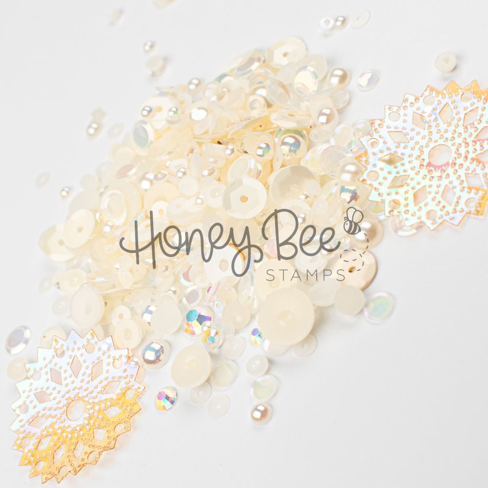 Vintage Lace - Treasure Blend - Sequins and Pearls - Honey Bee Stamps