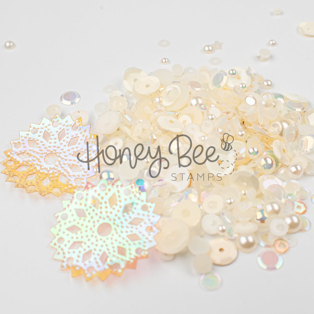 Vintage Lace - Treasure Blend - Sequins and Pearls - Honey Bee Stamps