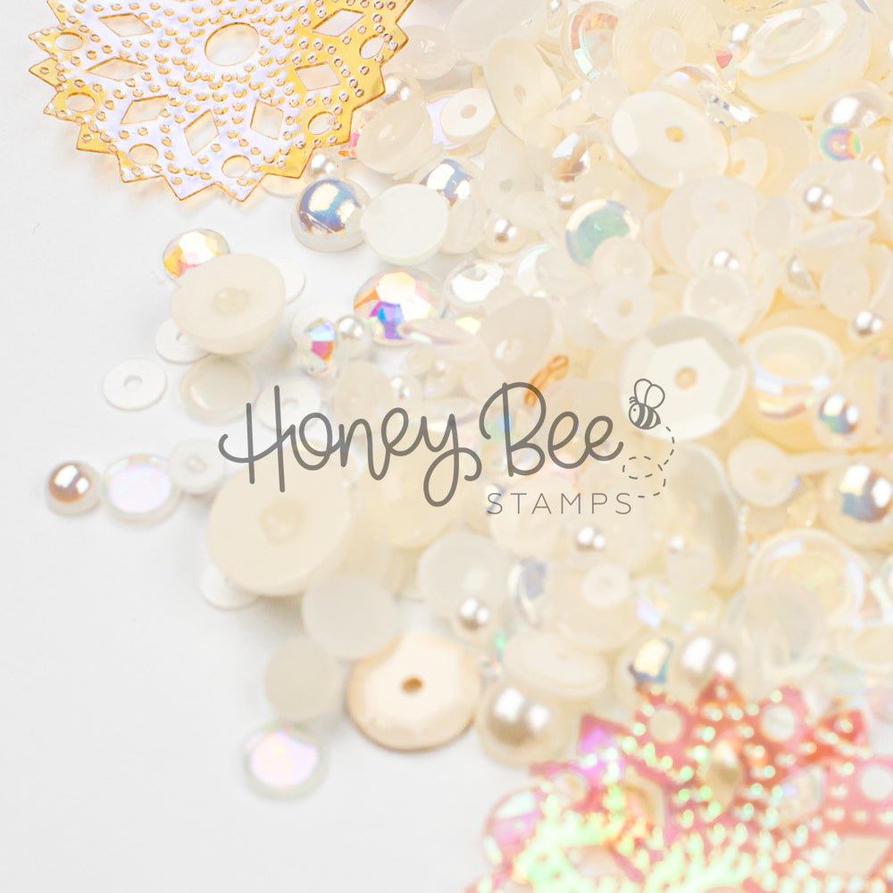 Vintage Lace - Treasure Blend - Sequins and Pearls - Honey Bee Stamps
