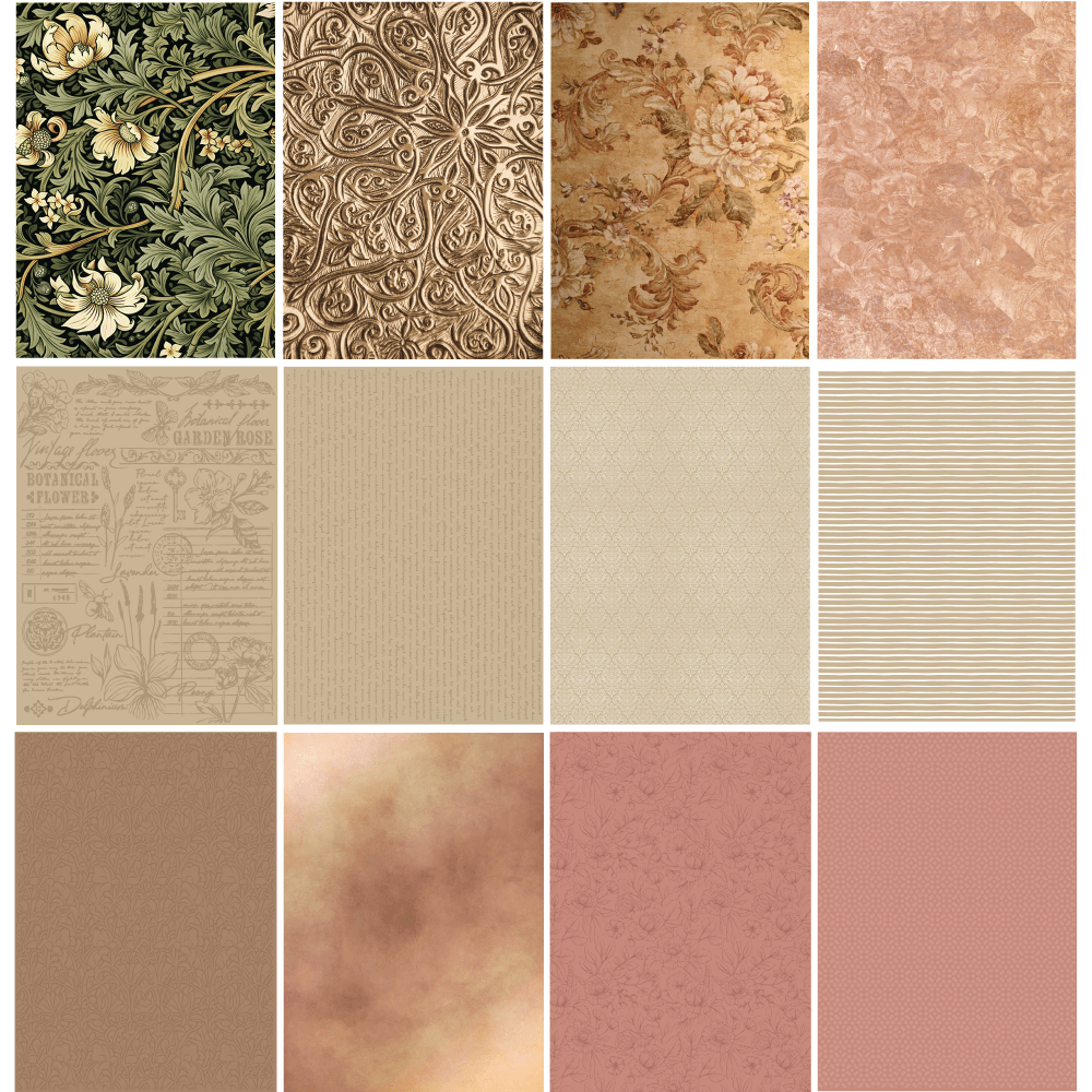 Vintage Love Paper Pad 6x8.5 - 24 Double - Sided Sheets - Honey Bee Stamps