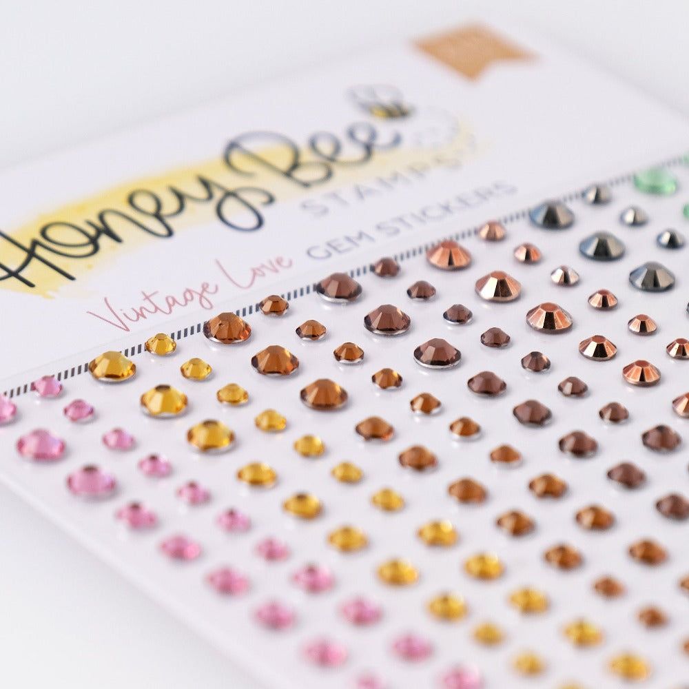 Vintage Love Paper Pads, Gem and Pearl Stickers Bundle - Honey Bee Stamps