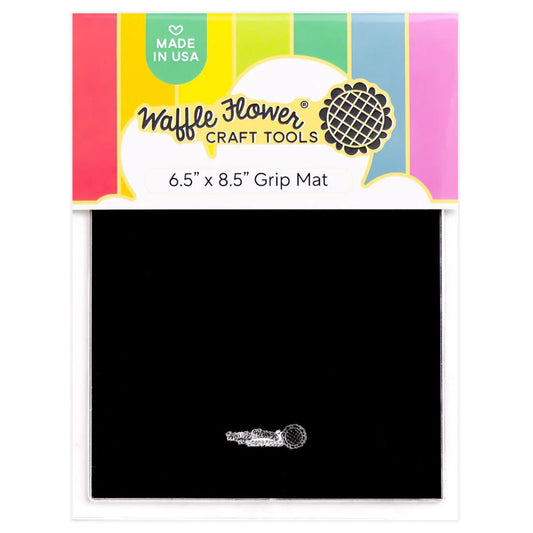 Waffle Flower Grip Mat Black - 6.5” x 8.5” - Honey Bee Stamps
