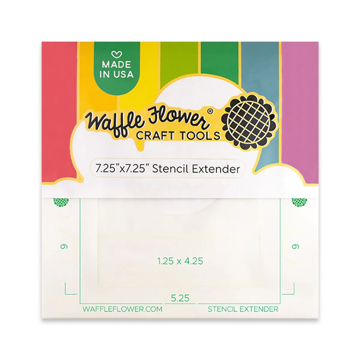 Waffle Flower Stencil Extender - 7.25" x 7.25" - Honey Bee Stamps