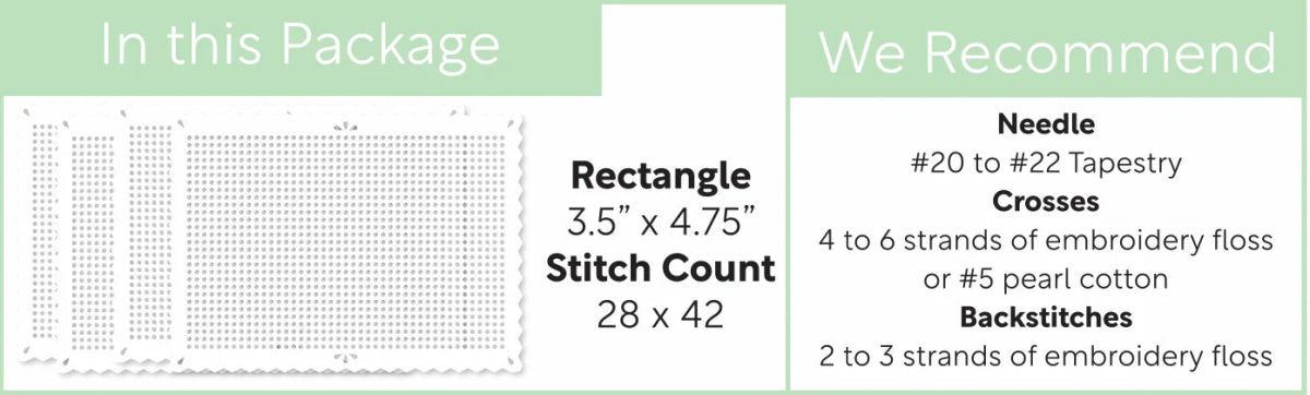 Waffle Flower Stitchable Cards - Perforated Pinking Rectangle - Honey Bee Stamps