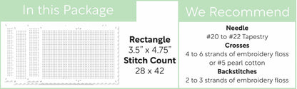 Waffle Flower Stitchable Cards - Perforated Pinking Rectangle - Honey Bee Stamps