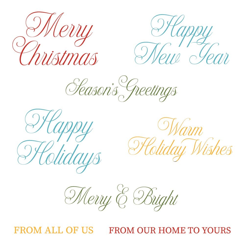 Warm Holiday Wishes - 4"x 4" Stamp Set - Honey Bee Stamps