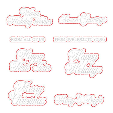 Warm Holiday Wishes - Honey Cuts - Coordinating Dies - Honey Bee Stamps