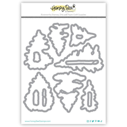 Watercolor Pines - Honey Cuts - Coordinating Dies - Honey Bee Stamps