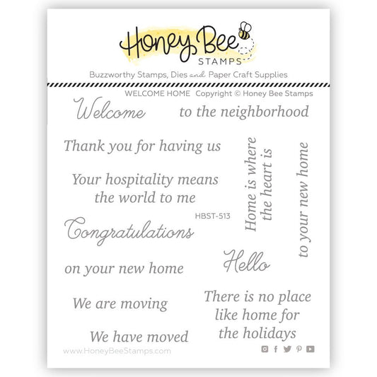Welcome Home 4x4 Stamp Set - Honey Bee Stamps