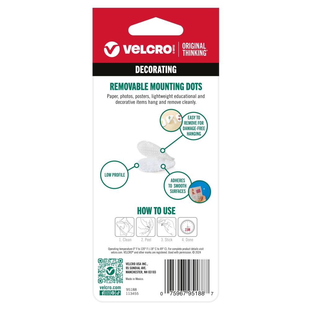 White Velcro Brand Small 3/8" Cirlces - 56 Piece Hook and Loop Closure Dots - Honey Bee Stamps
