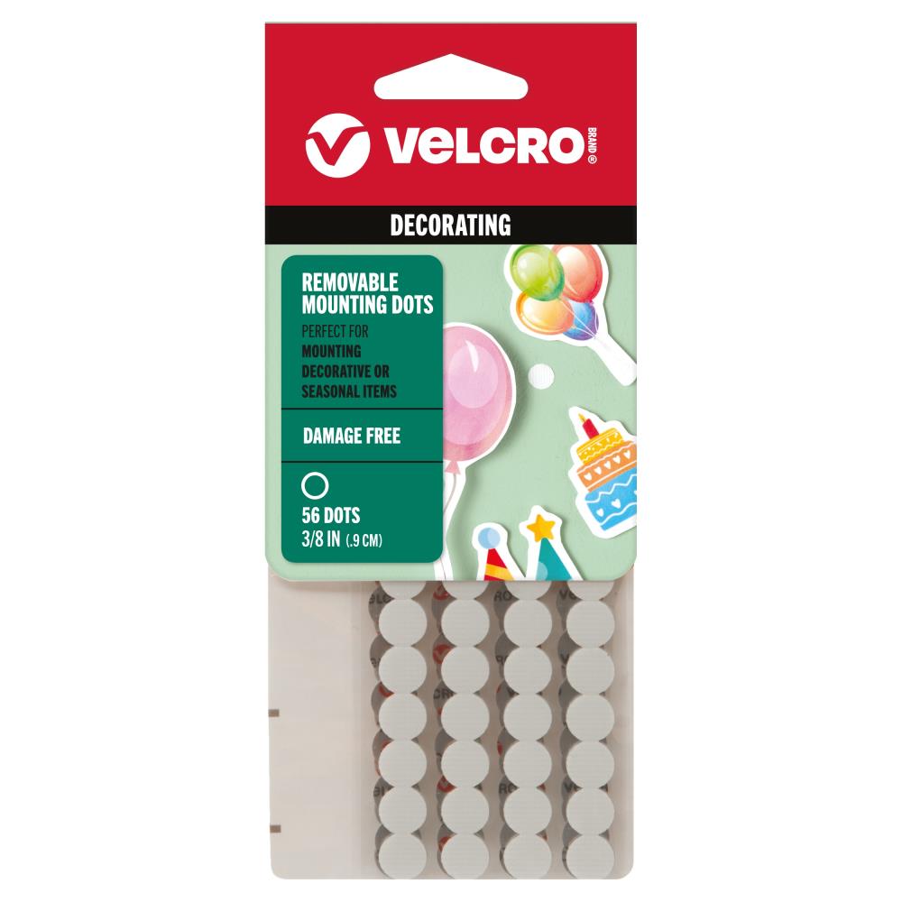 White Velcro Brand Small 3/8" Cirlces - 56 Piece Hook and Loop Closure Dots - Honey Bee Stamps