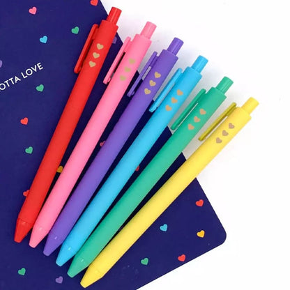 Whole Lotta Love Quotable Gold Heart Rainbow Gel Pen Set - Honey Bee Stamps