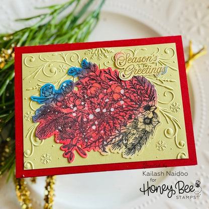 Winter Song - 6"x 6" Rubber Cling Stamp Set - Honey Bee Stamps