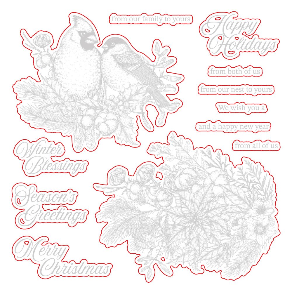 Winter Song - Honey Cuts - Coordinating Dies - Honey Bee Stamps