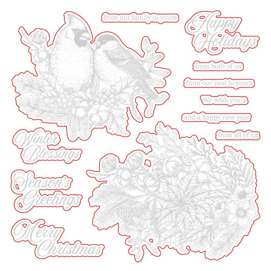 Winter Song - Honey Cuts - Coordinating Dies - Honey Bee Stamps