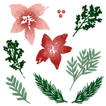 Winter Watercolor - 6x6 Photopolymer Stamp Set - Retiring - Honey Bee Stamps