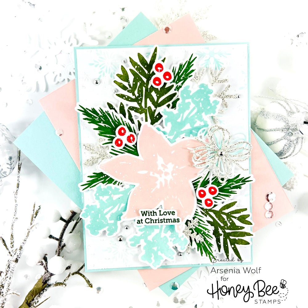 Winter Watercolor - 6x6 Photopolymer Stamp Set - Retiring - Honey Bee Stamps