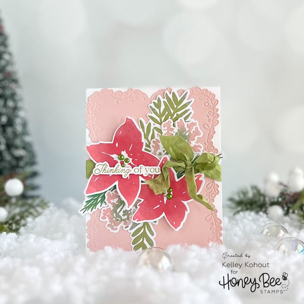 Winter Watercolor - 6x6 Photopolymer Stamp Set - Retiring - Honey Bee Stamps