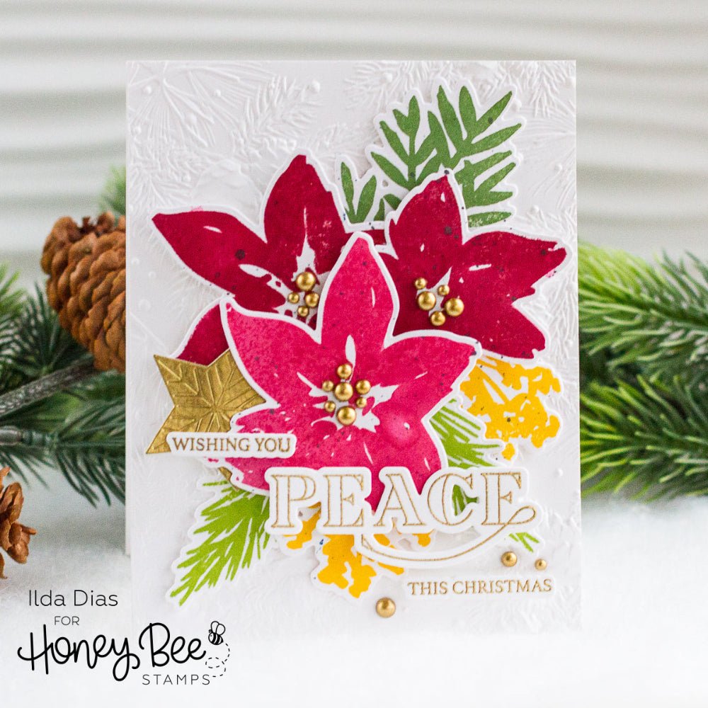 Winter Watercolor - 6x6 Photopolymer Stamp Set - Retiring - Honey Bee Stamps