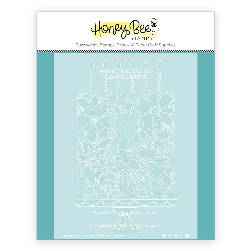 Wonderful Wishes - Set of 6 - A2 4.25"x5.5" Coordinating Stencils - Honey Bee Stamps