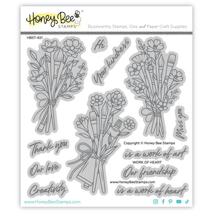 Work Of Heart - 6x6 Photopolymer Stamp Set - Honey Bee Stamps