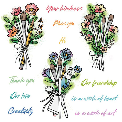 Work Of Heart - 6x6 Photopolymer Stamp Set - Honey Bee Stamps