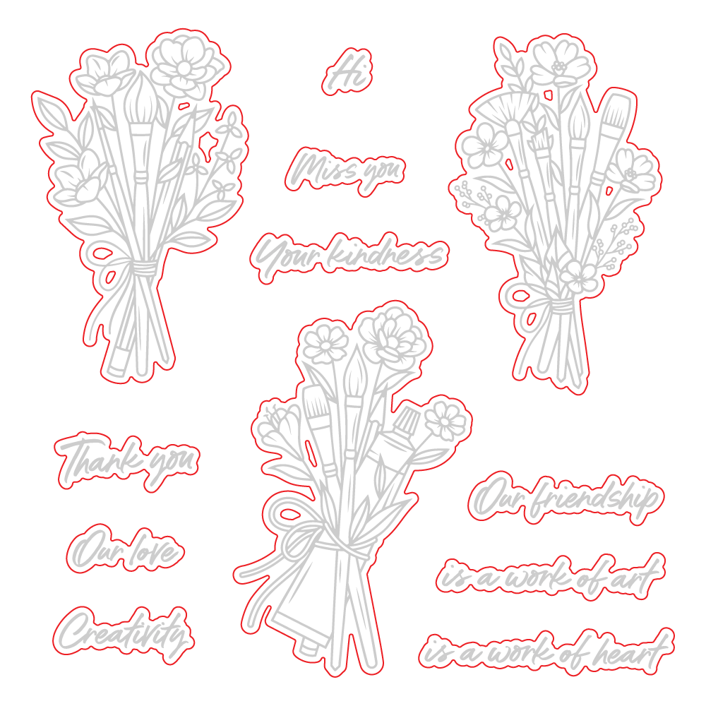 Work Of Heart - Honey Cuts - Coordinating Dies - Honey Bee Stamps