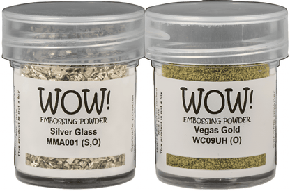 Wow Embossing Powder Mixed Media Duo - Million Dollar - Silver and Gold - Honey Bee Stamps