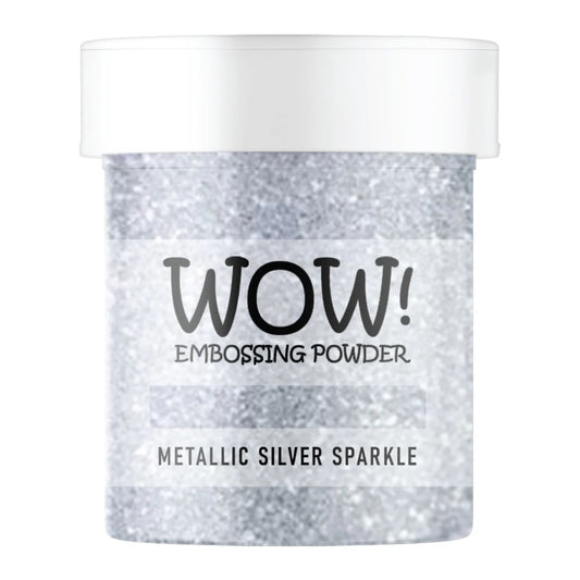WOW! Metallic Glitter Embossing Powder - Metallic Silver Super Fine - Honey Bee Stamps