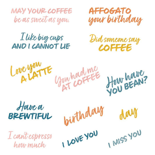 You Had Me At Coffee - 4x 6 Photopolymer Stamp Set - Honey Bee Stamps