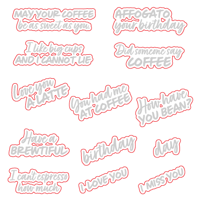 You Had Me At Coffee - Honey Cuts - Coordinating Dies - Honey Bee Stamps