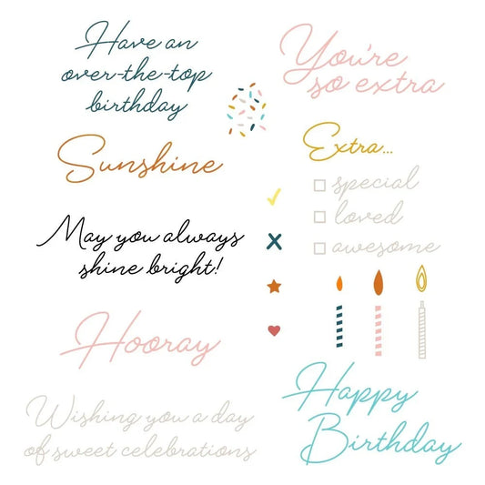 You're So Extra - 4x6 Photopolymer Stamp Set - Honey Bee Stamps
