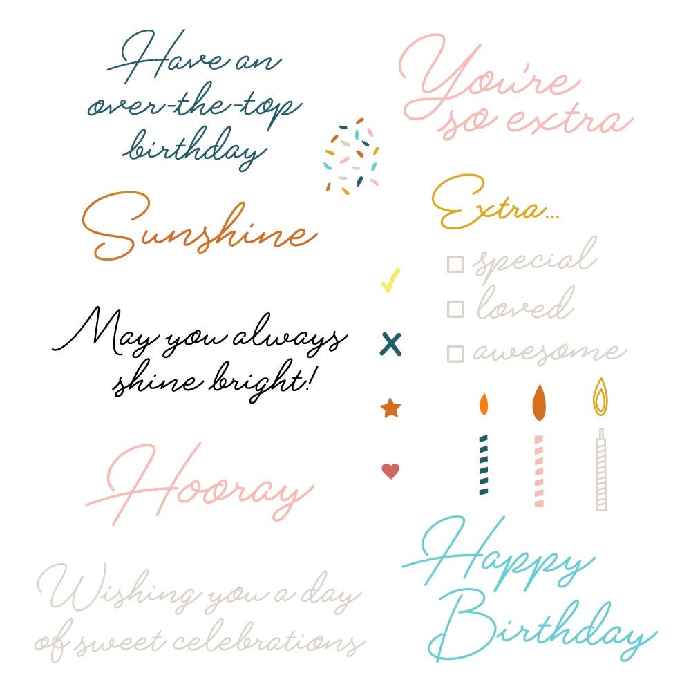 You're So Extra - 4x6 Photopolymer Stamp Set - Honey Bee Stamps