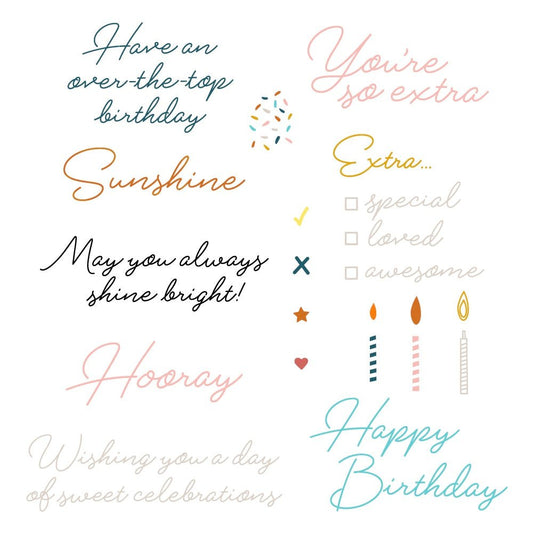 You're So Extra - 4x6 Photopolymer Stamp Set - Honey Bee Stamps