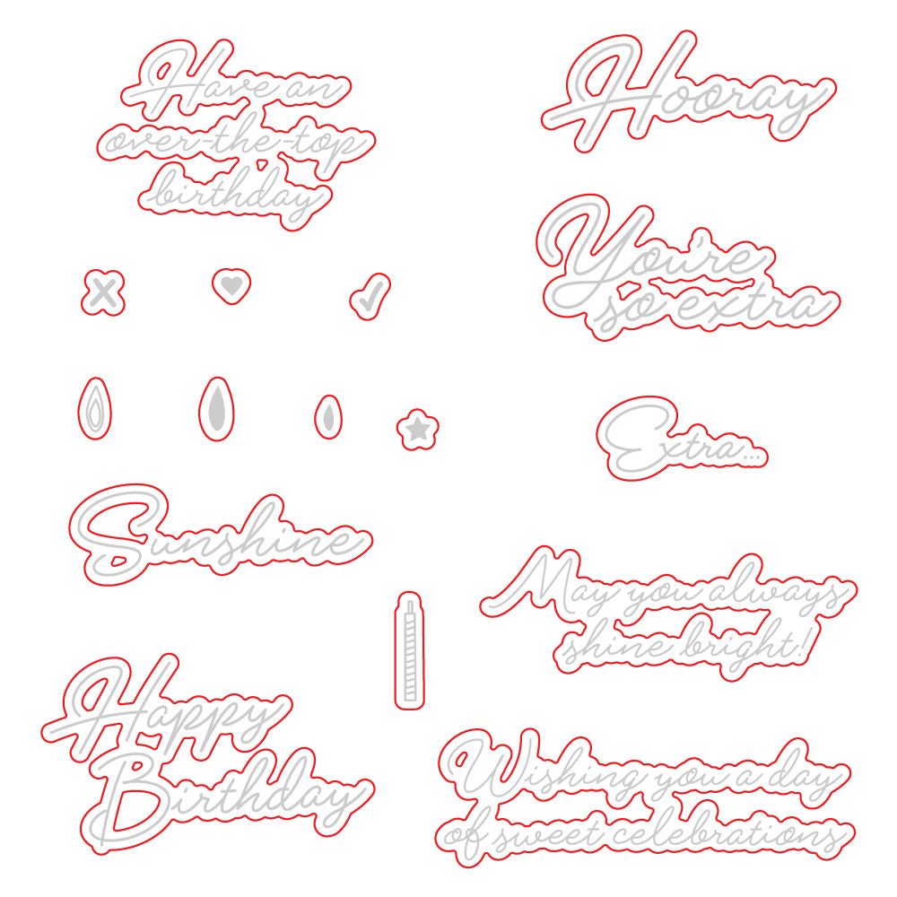 You're So Extra - Honey Cuts - Coordinating Dies - Honey Bee Stamps