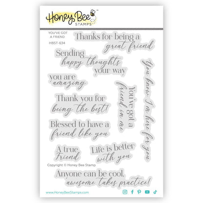You've Got A Friend - 4x6 Photopolymer Stamp Set - Honey Bee Stamps