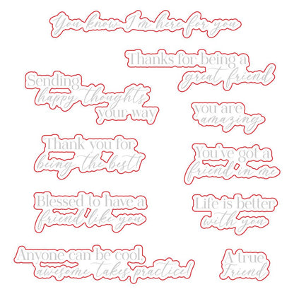 You've Got A Friend - Honey Cuts - Coordinating Dies - Honey Bee Stamps